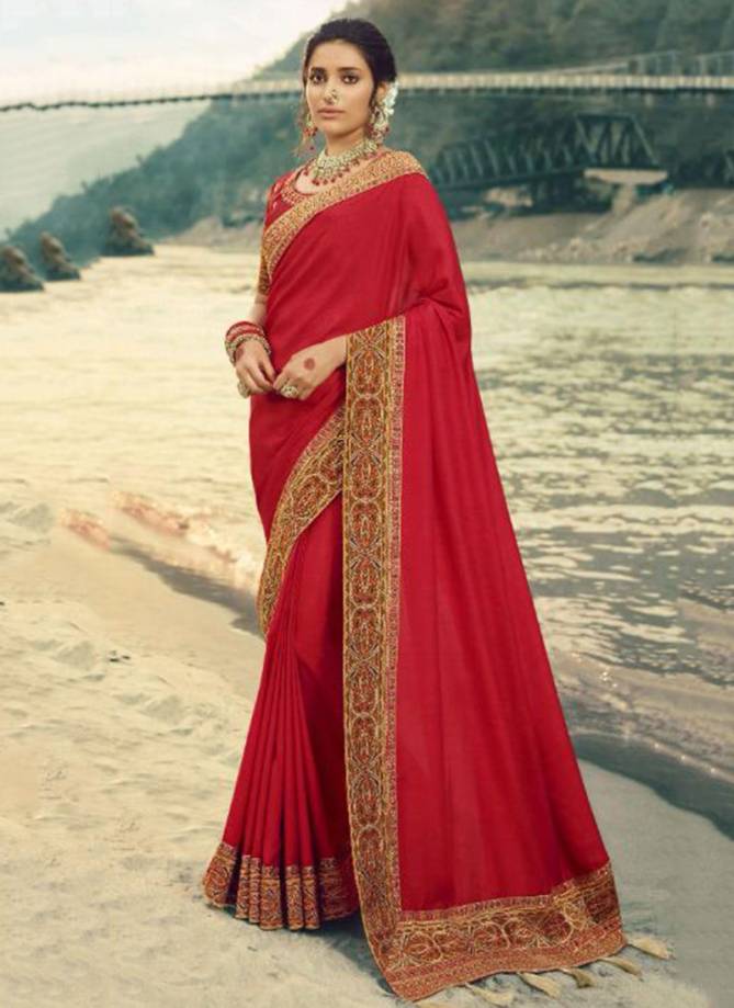 Kavira Priytama Designer Heavy Stylish Wedding Wear Embroidery Work Border Fancy Saree Collection